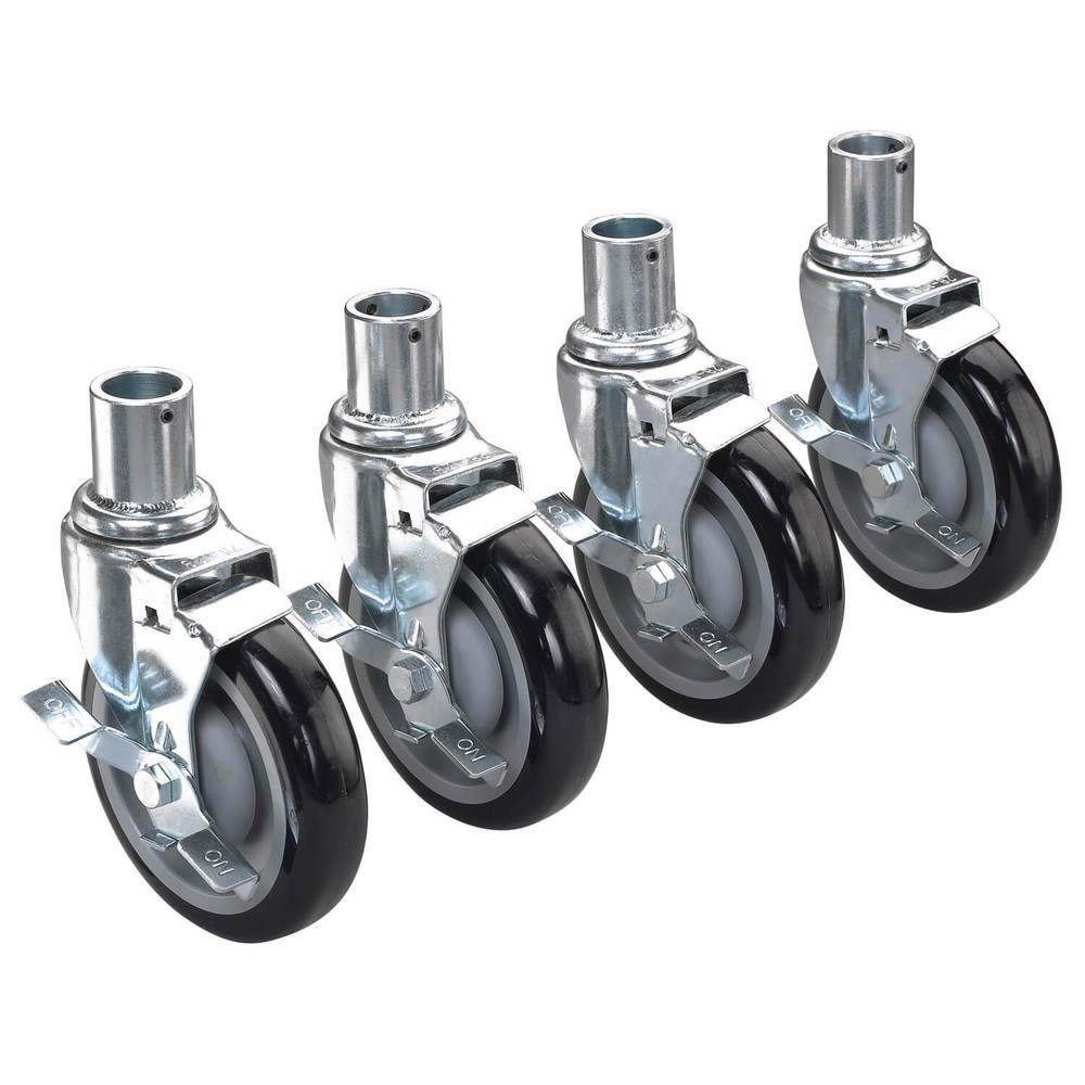 Krowne Metal 28-151S Caster 6" Accessory 220 lb Load Polypropylene Side Brake