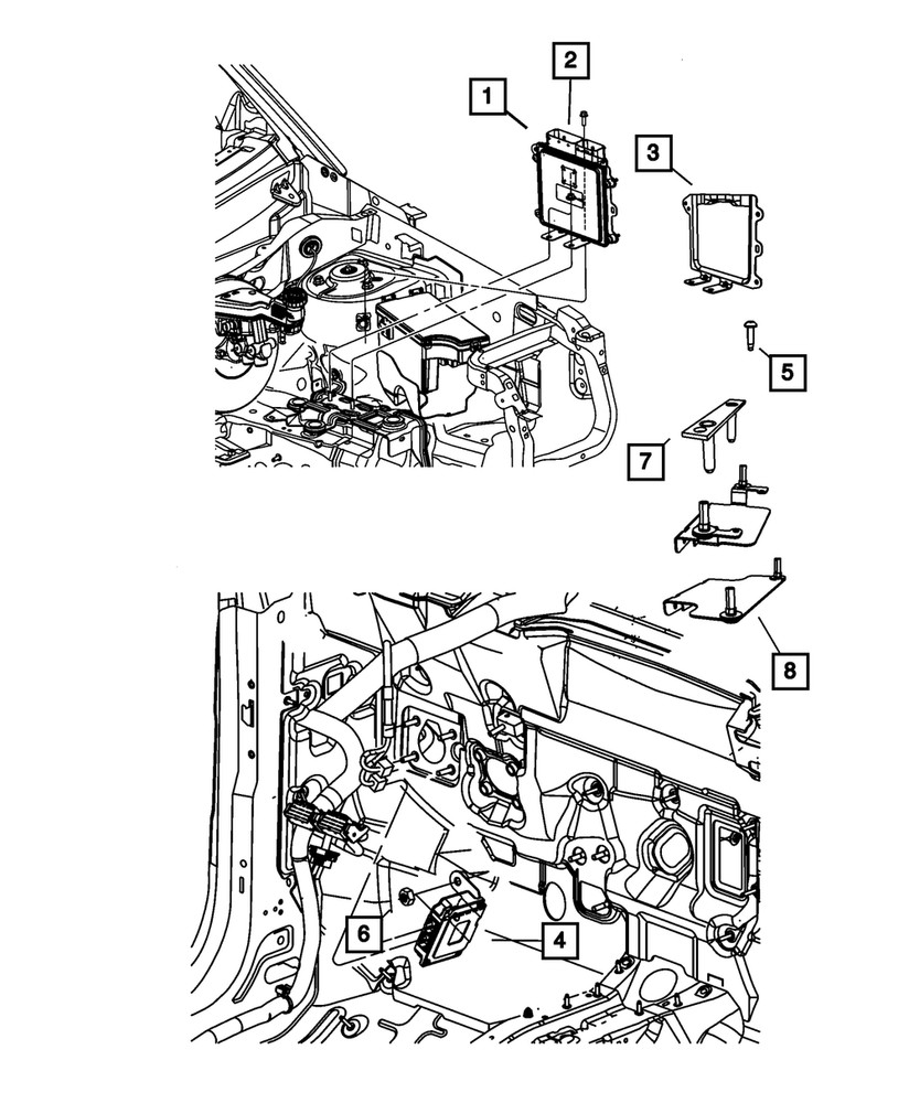 Genuine Mopar Engine Control Module Bracket 5033295AB