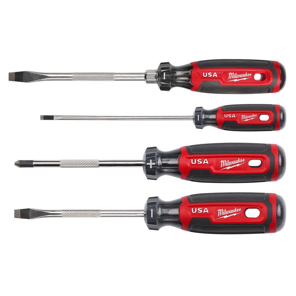 Milwaukee Cushion Grip Screwdriver 4Pc Kit (Usa)