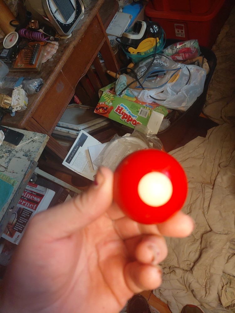 Bumper Pool Ball Red White