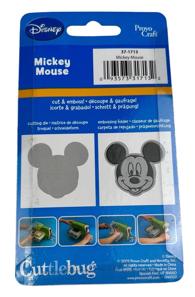 Disney Mickey Mouse Cuttlebug Die & Matching Embossing Folder 37-1713