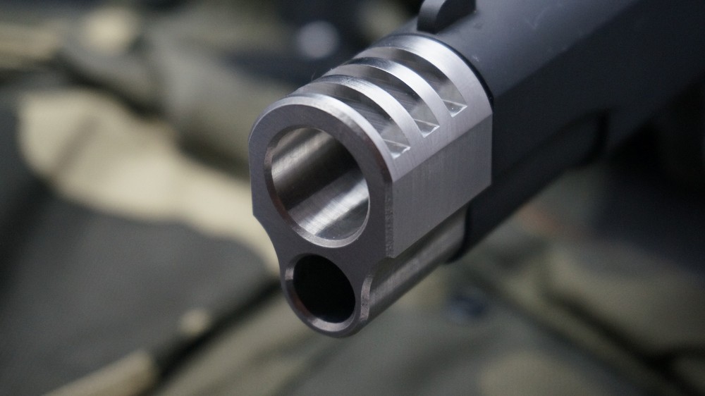1911 .45 acp Mil-Spec muzzle brake compensator PUNISHER + FREE SPRING PLUG