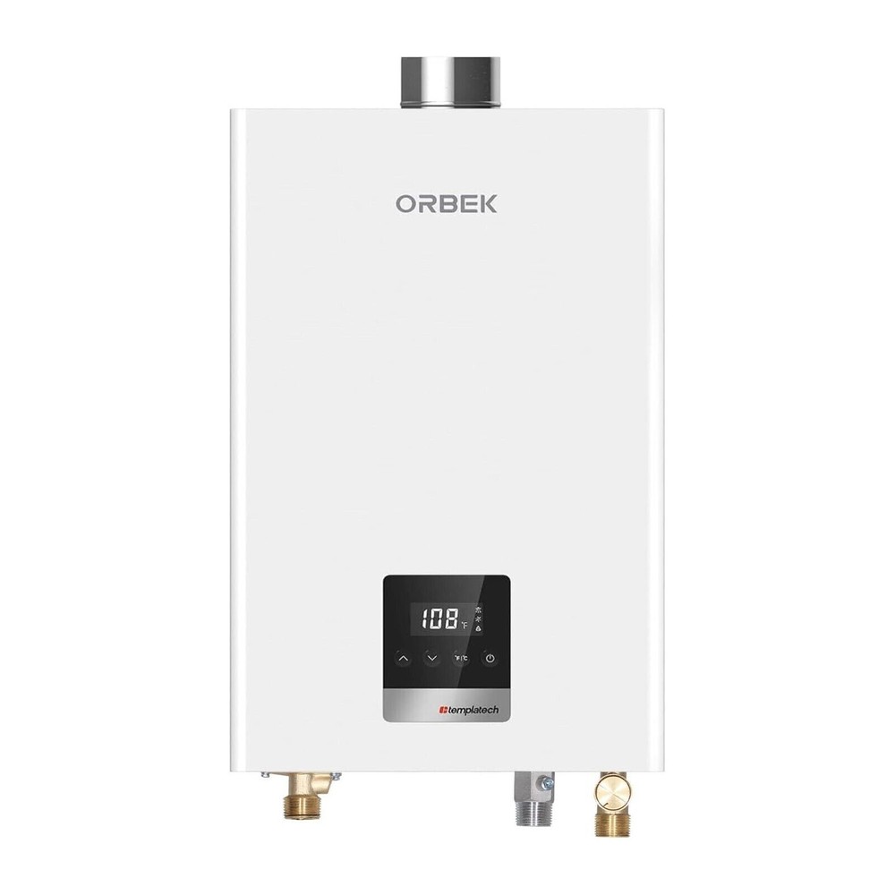 Tankless Water Heater Natural Gas 3.6 GPM 80,000 BTU On-Demand Hot Water