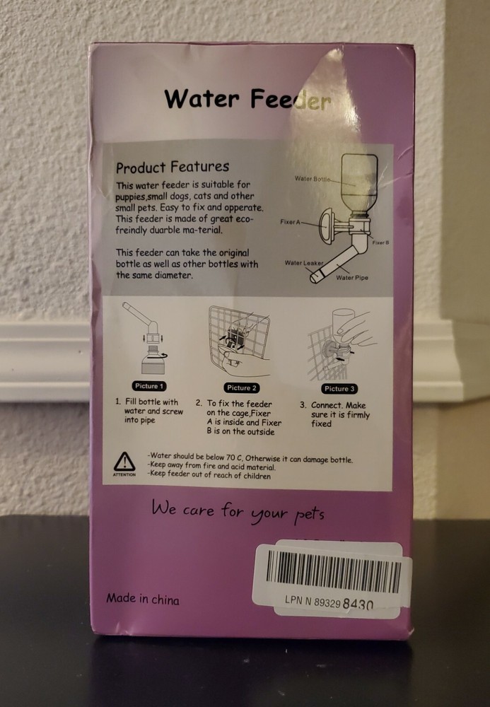 Poodle Pet Essentials Pet Water Feeder