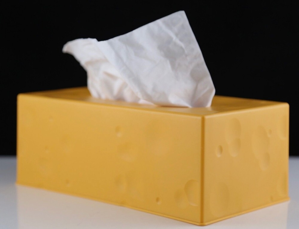 New Novelty Yellow Cheese Rectangle Tissue Box Cover