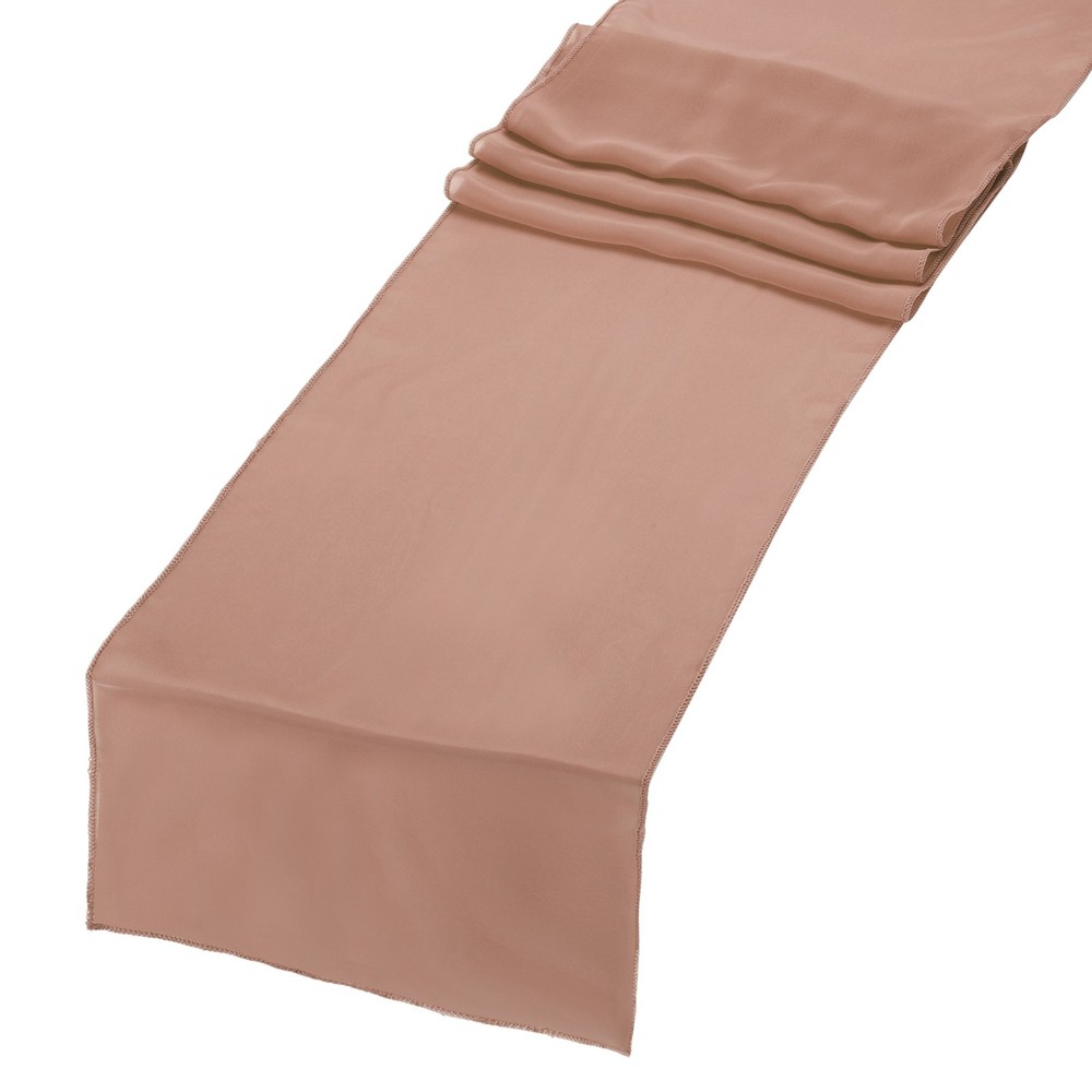 6 Pcs Gold Chiffon Table Runner 12" x 108" Tulle Table Runner -106