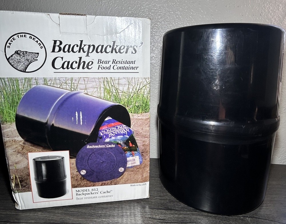 Backpacker's Cache Model 812 Bear Resistant Food Storage Container Camping