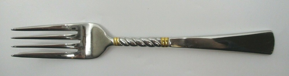 GORHAM STAINLESS ESPIRIT GOLD SALAD FORK- 7" 06F