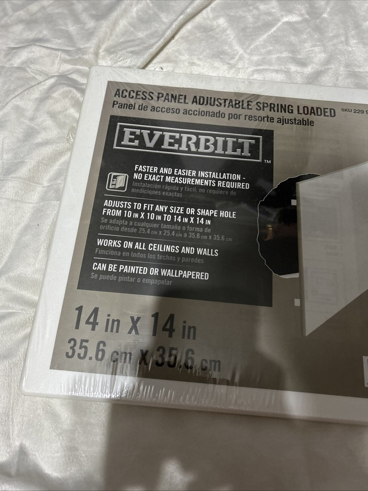 New Everbilt Access Panel Adjustable Spring Loaded 14” X 14” Wht
