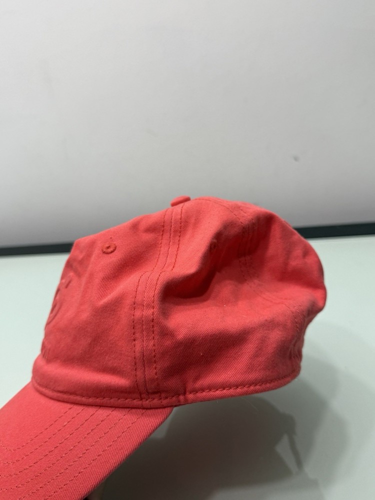 PELOTON Adjustable Strapback Hat Cap Embossed Logo CORAL