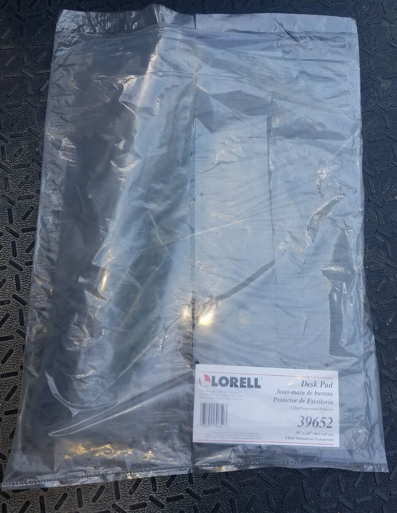 LOT(5)Lorell Rectangular Crystal-clear Desk Pad 24" Width x 19" Depth -LLR39652