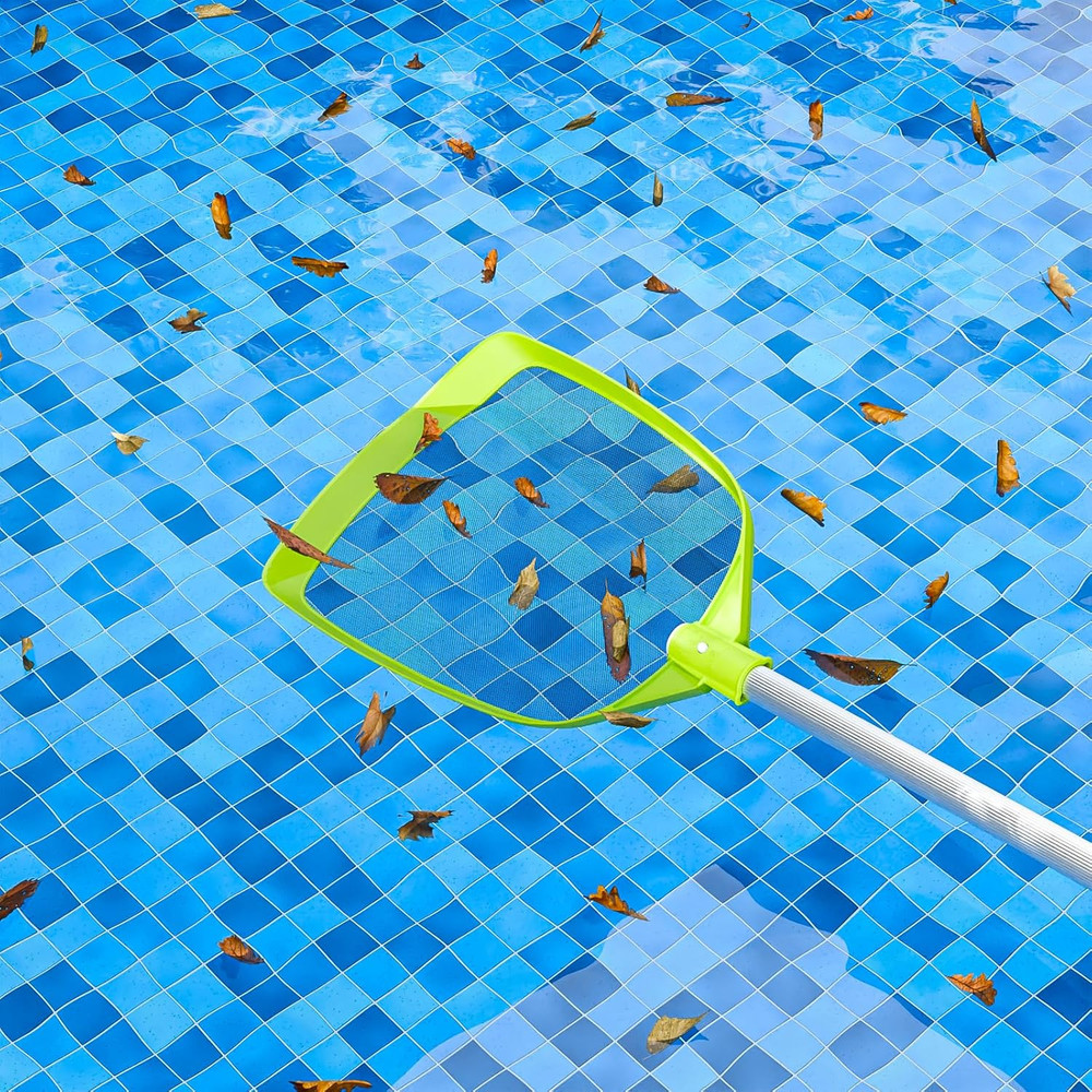 72" Pool Skimmer Net with Adjustable Pole Heavy Duty Leaf Rake Cleaning Tool Set