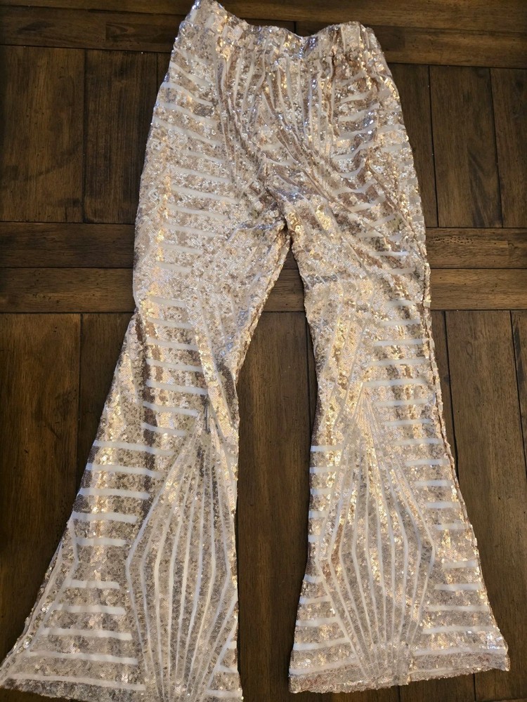 Gold Dance Costume Sequin Pants