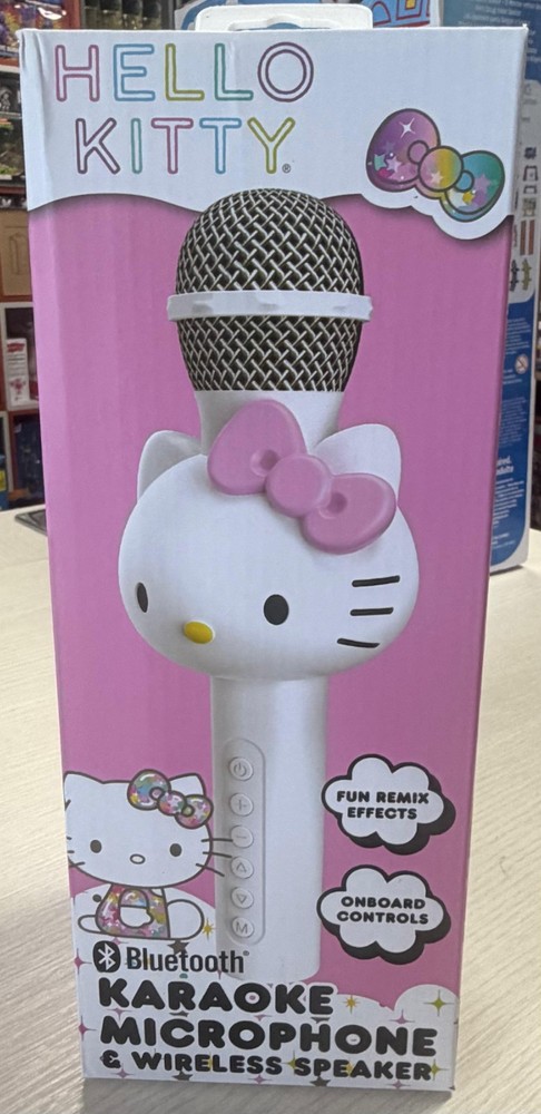 Hello Kitty Bluetooth Karaoke Microphone Wireless Speaker USB Charging NIB