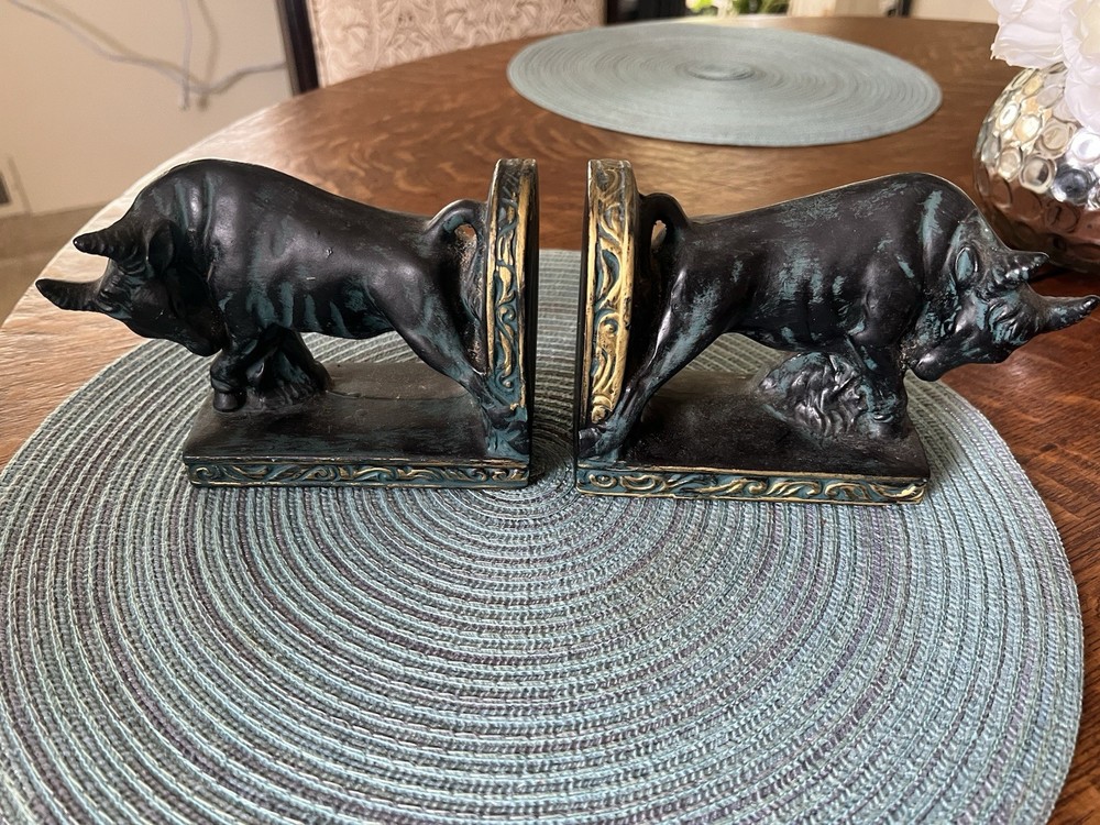 BULL BOOKENDS/ TRIMONT WARE JAPAN MCM