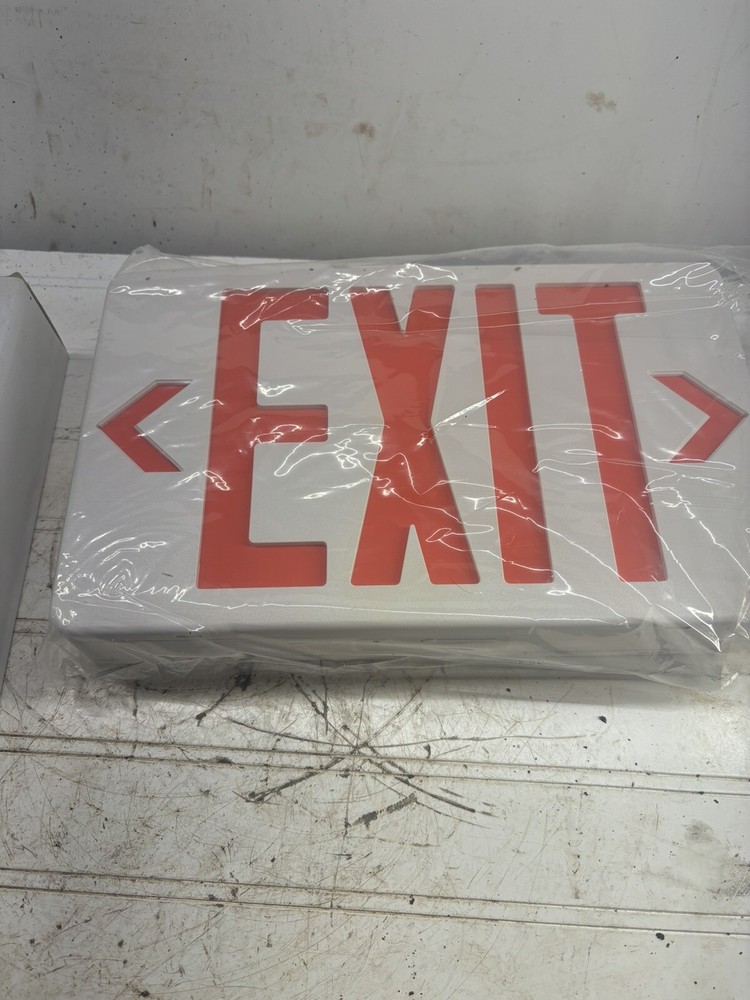 E-Conolight E-XPDRBW Plastic LED Exit Sign lot of two