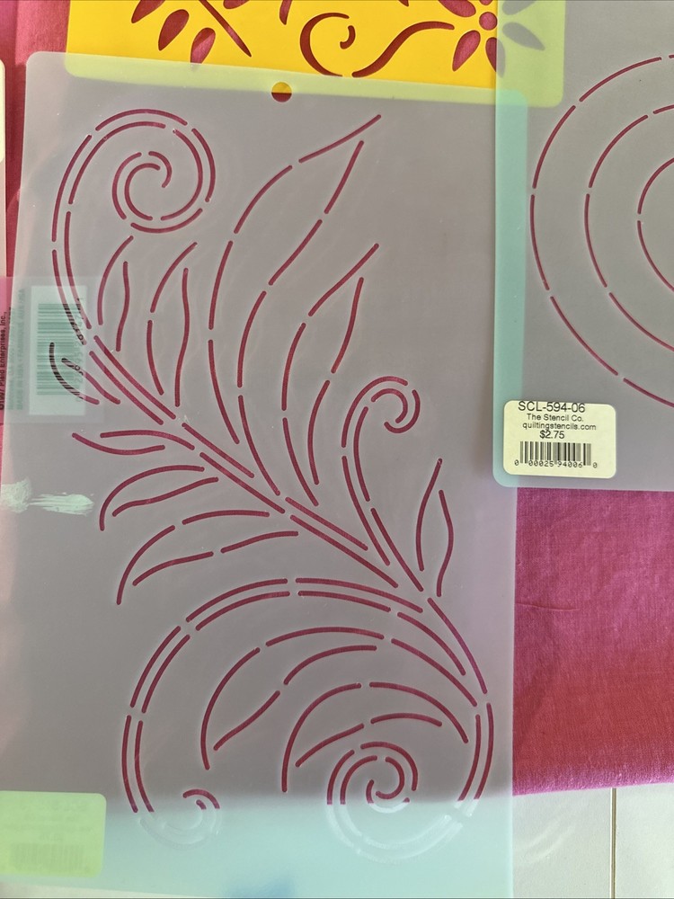 Lot - Quilting Stencils - 8 - Various Patterns, See Photos