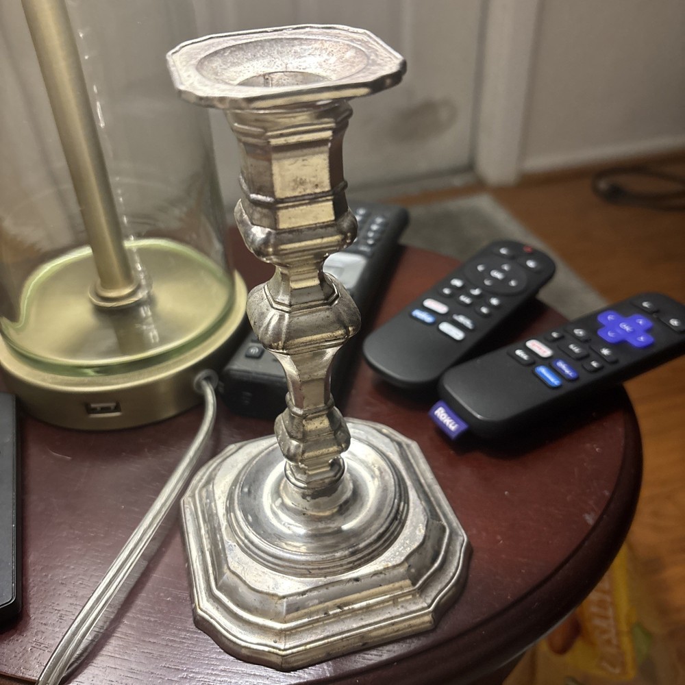 Silver plate Queen Ann Candlestick