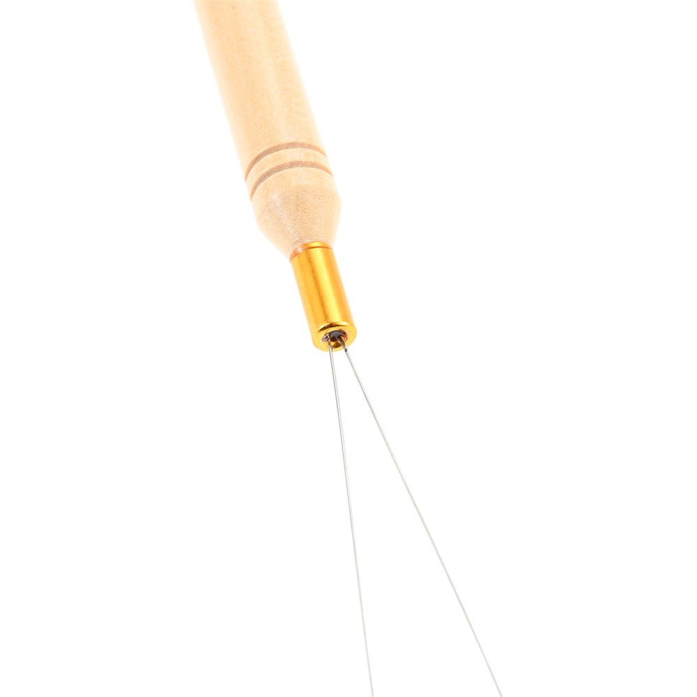 10Pcs Hair Extension Loop Needle Threader 22.3cm Micro Loop Nano Beads Device