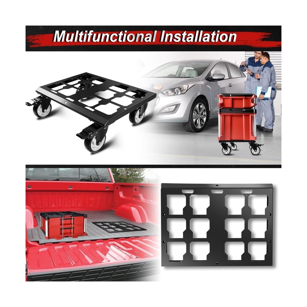 Heavy Duty Tool Box Dolly Compatible with Mil.Waukee Packout Toolboxes, Thick...