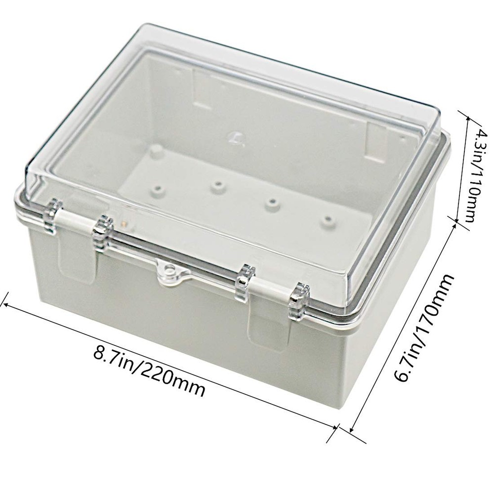 Junction Box ABS Plastic Dustproof Waterproof IP65 Electrical Boxes Hinged Sh...