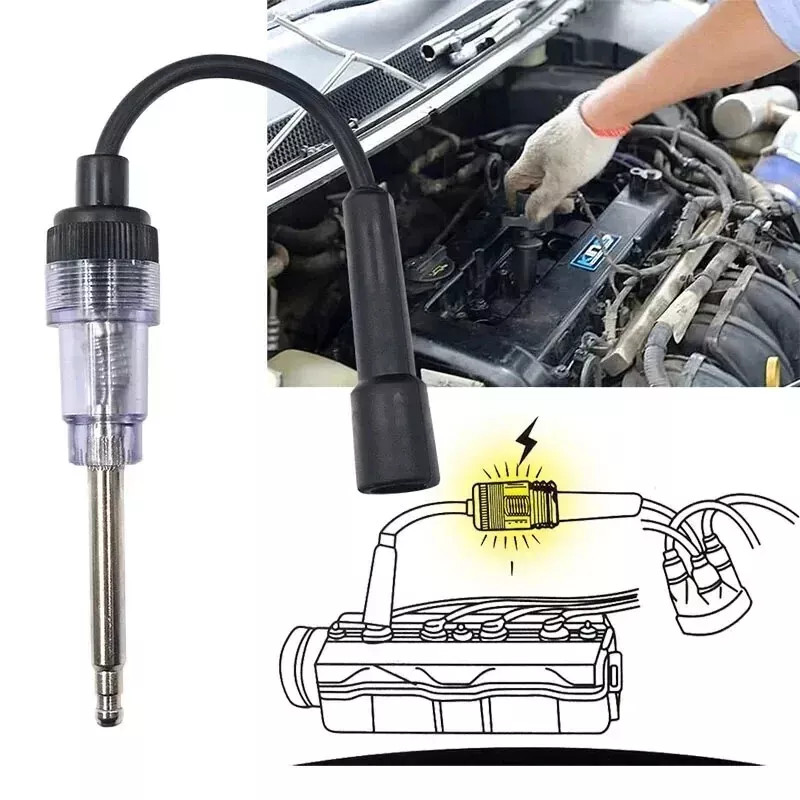Spark Plug Tester Tool Ignition System Coil Engine In Line Auto Diagnostic Test-
