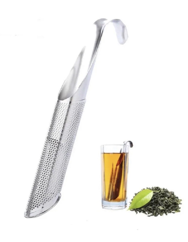 Tea Stick Diffuser Strainer Infuser Pipe With Hook Handle Stainless Steel