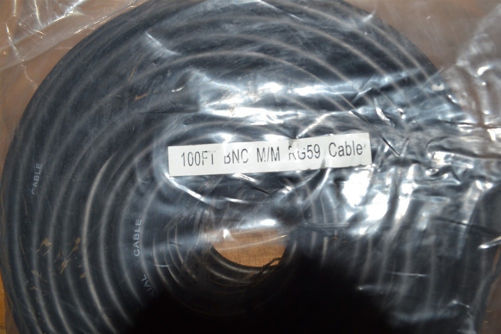 RG59/U Coaxial Video Cable 100ft BNC M/M