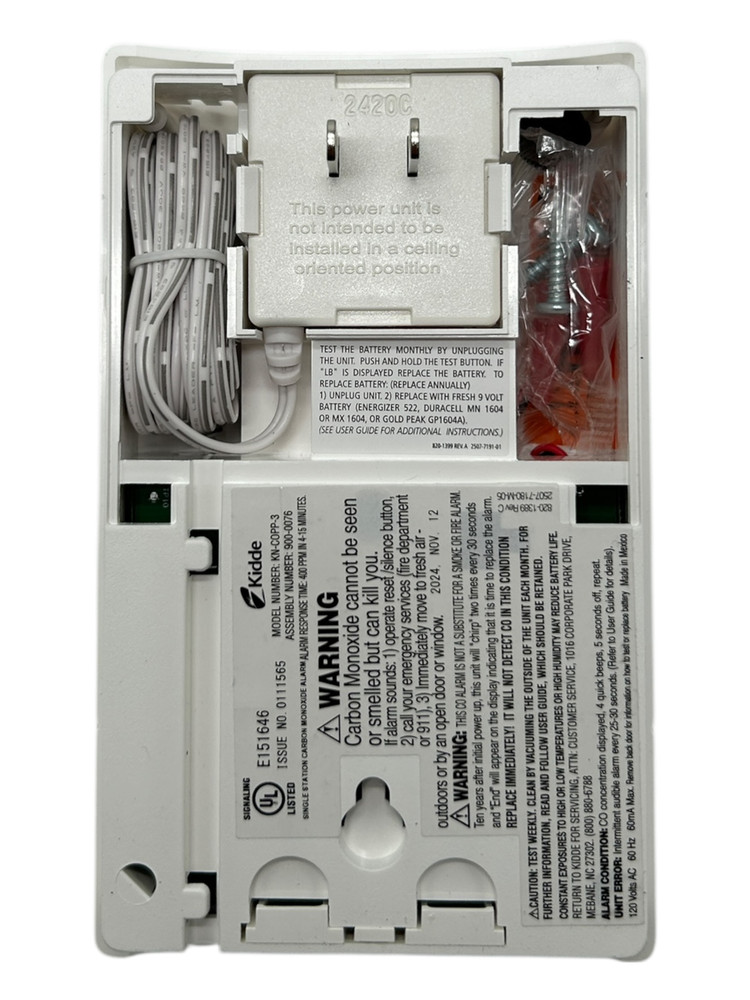 Kidde Carbon Monoxide Detector with LED Display