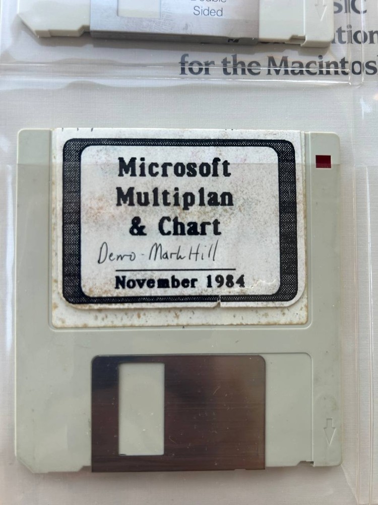 Vintage Microsoft Macintosh Demo Software Lot Excel Word Multiplan Floppy