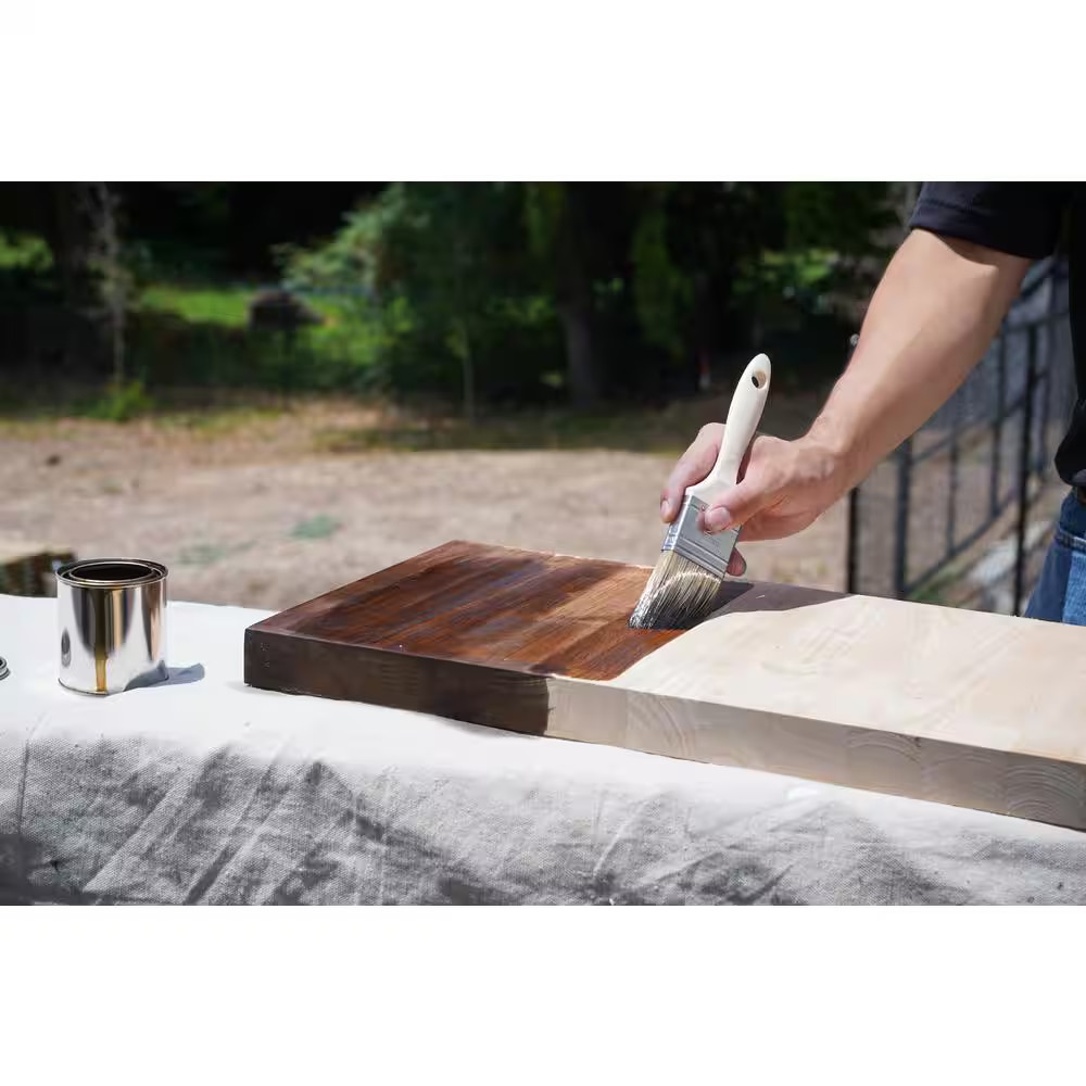 2 In. Polyester and Bristle Blend Flat Stain Brush