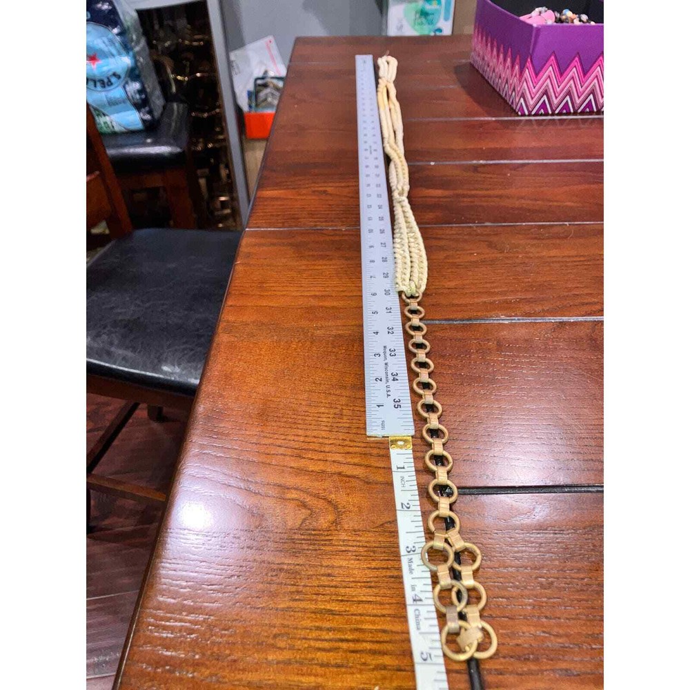 Chunk Linked Chain Two Tone Statement 31 Inch Necklace!