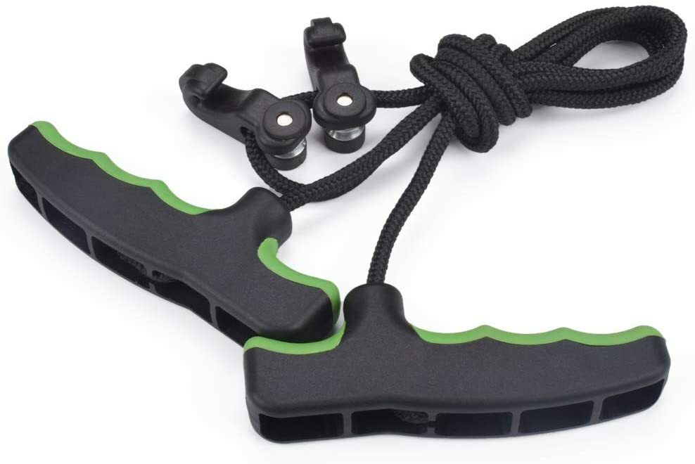 Crossbow Cocking Device Cocker Rope Double Handle String Cocking Tool (GR & BK)