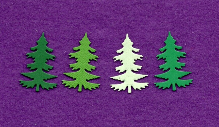 PINE TREE # 13 die cuts scrapbook cards