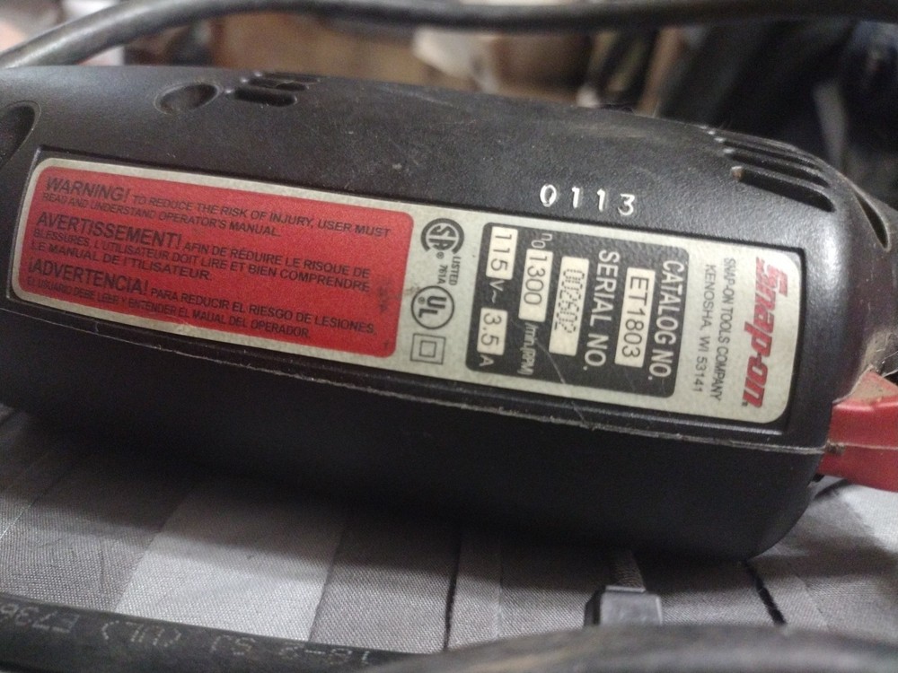 Snap On Et1803 Right Angle/ Birds Head 3/8 Drill Variable Speed /Reversible.