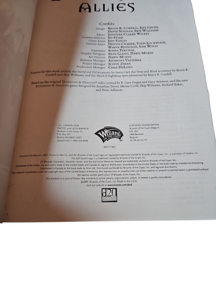 🔥DUNGEONS & DRAGONS ENEMIES AND ALLIES D20 D&D MODULE ACCESSORY