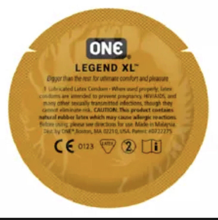 ONE Legend XL Large Bulk Condoms 1000 Case Exp 2028