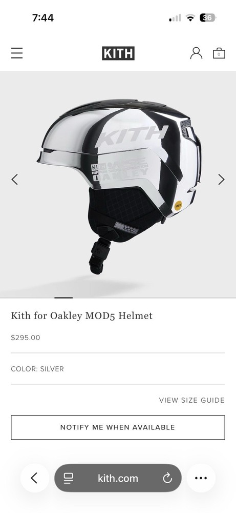 Kith for Oakley MOD5 Helmet (Size Medium, Silver)