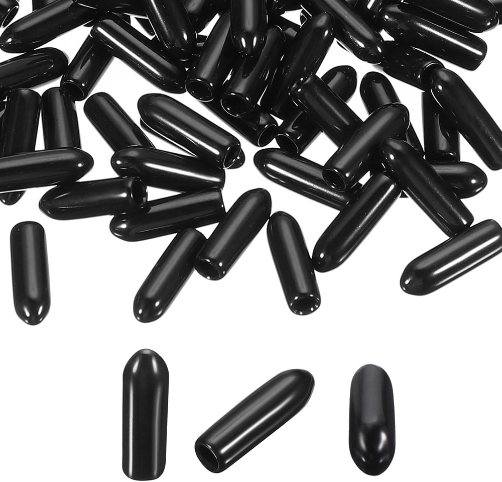 100Pcs Pegboard Hooks Protector Rubber End Caps, Peg Board Hook Flexible Prongs