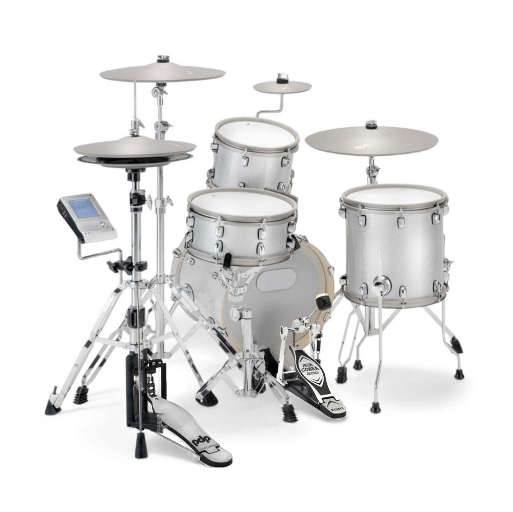 EFNOTE 5 Acoustic Designed Electronic Drum Kit White Sparkle