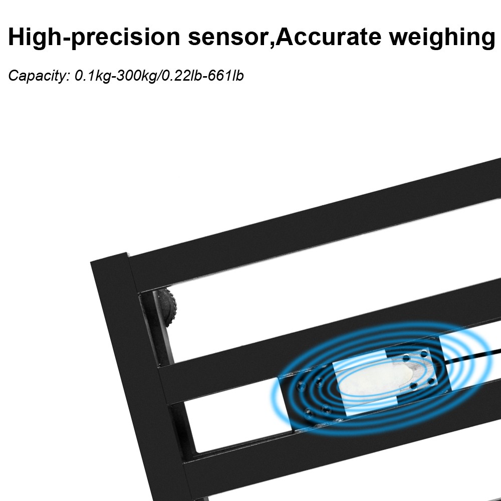 Heavy Duty 661lbs Weight Electronic Platform Scale,High-Definition LCD Display
