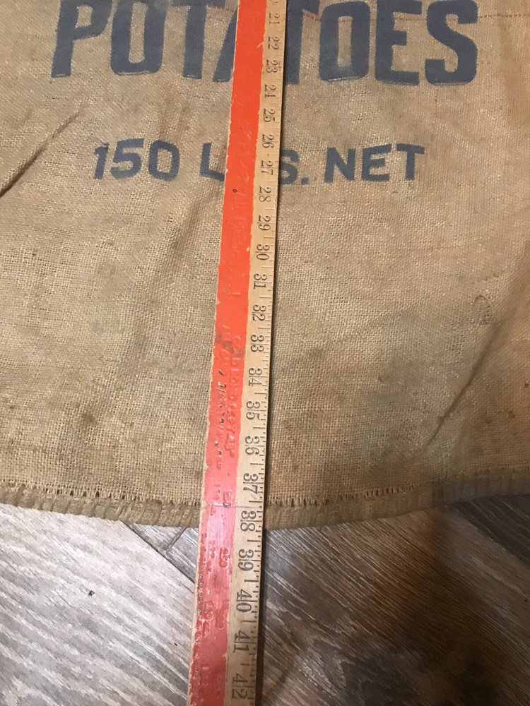 Vintage Maine Seed Potatoes burlap empty sack