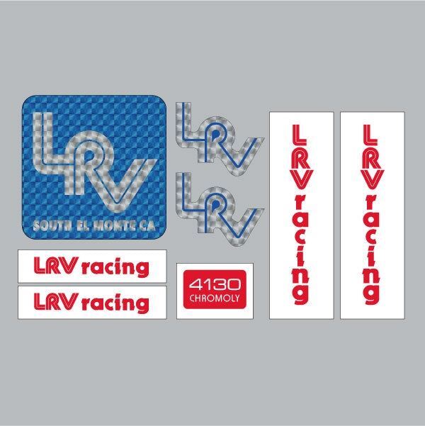 LRV - BLUE & RED decal set - old school bmx
