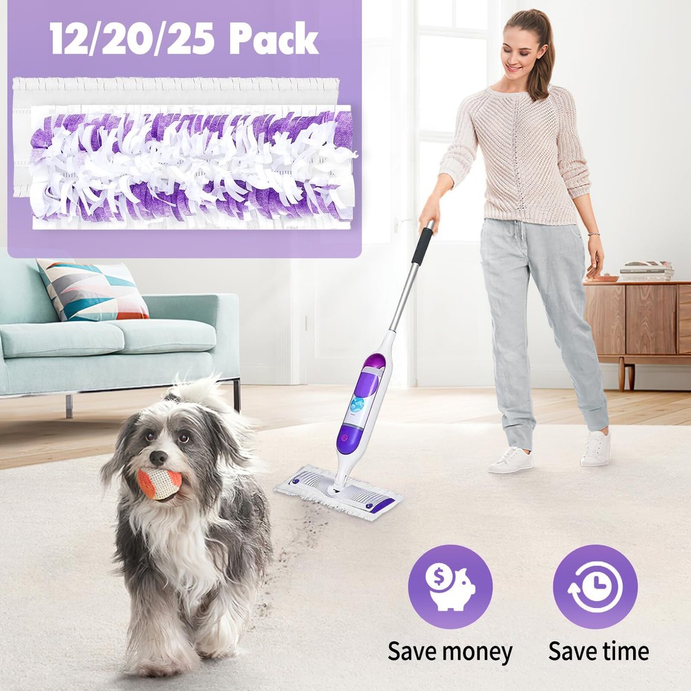 25pcs Disposable Mopping Pads Refills For Swiffer Powermopreplacement With Swiff