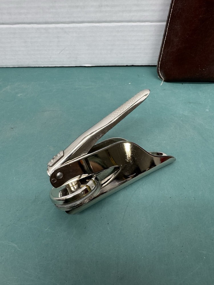 Stamp Embosser Official Pocket Seal W. Case