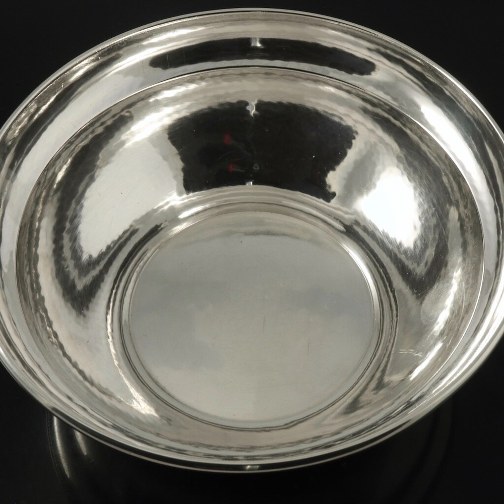Georg Jensen. Hammered Sterling Silver Bowl #418.