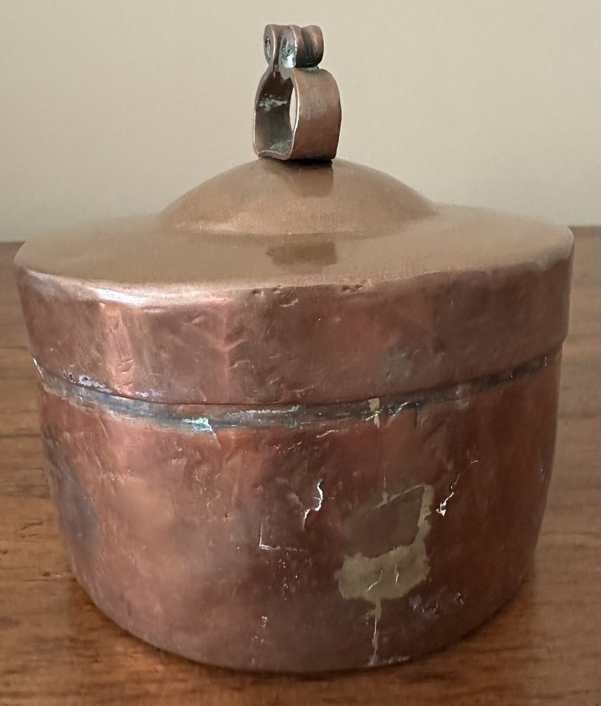Vintage Hammered Candy Pot With Lid