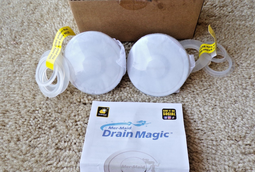 Mer-maid Drain Magic Universal Replacement Sink Stoppers 2 Pack; @cS