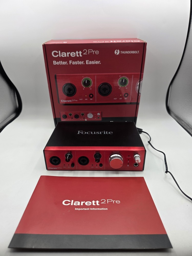 Focusrite Clarett 2Pre USB-C Audio Interface Excellent Preowned Condition