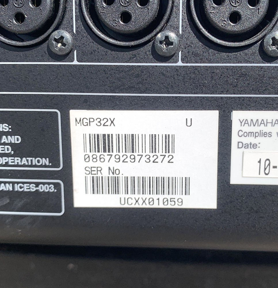 Yamaha Mixing Console Model MGP32X 32 Channels Tested